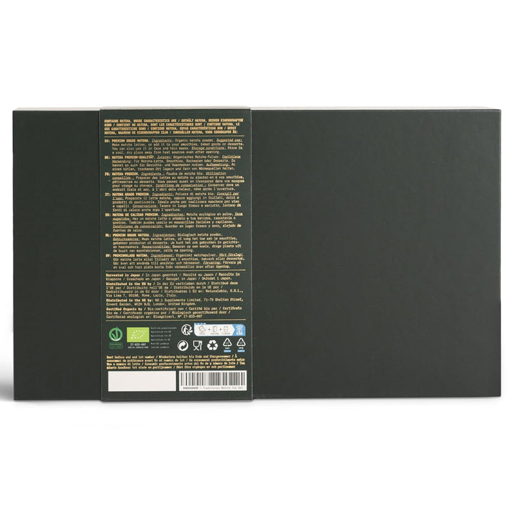 NaturaleBio Traditionelles Matcha-Set mit japanischem Matcha-Pulver in Premium-Qualität 50g, Bambusb