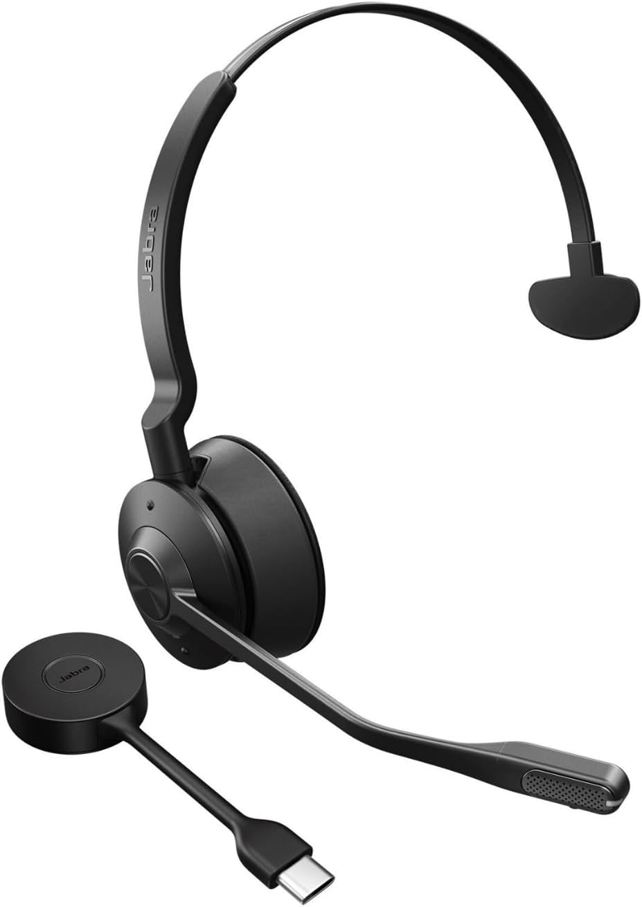 Jabra Engage 55 SE Mono-Headset UC, Link 400c DECT-Adapter, 1,2 m USB-C-auf-USB-C-Kabel, Tragetasche