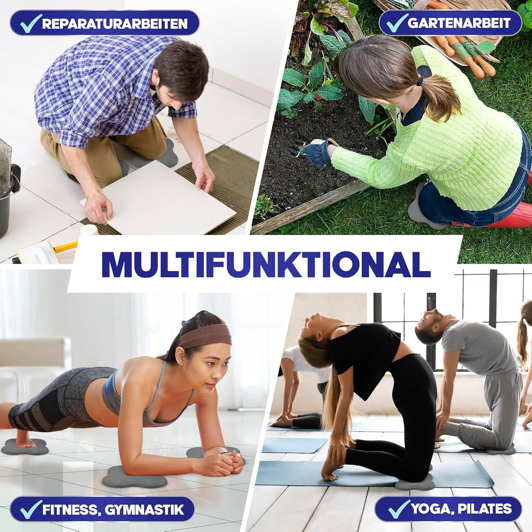 Yoga-Knie-Pad 2er Pack Kniekissen mit Transportbeutel+Trainingsanleitung PDF Maximale Entlastung und