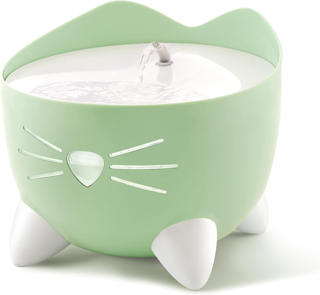 Catit Katzen-Trinkbrunnen Pixi, 2,5L, mintgrün, 1 Stück & 43722 Pixi Ersatzfilter, 6er Pack mintgrün