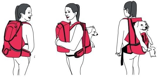 Dog Carrier T2 Rucksack für Hunde von 9 bis 16kg als Hunderucksack/Hundetrage/Hundetasche/m. integri