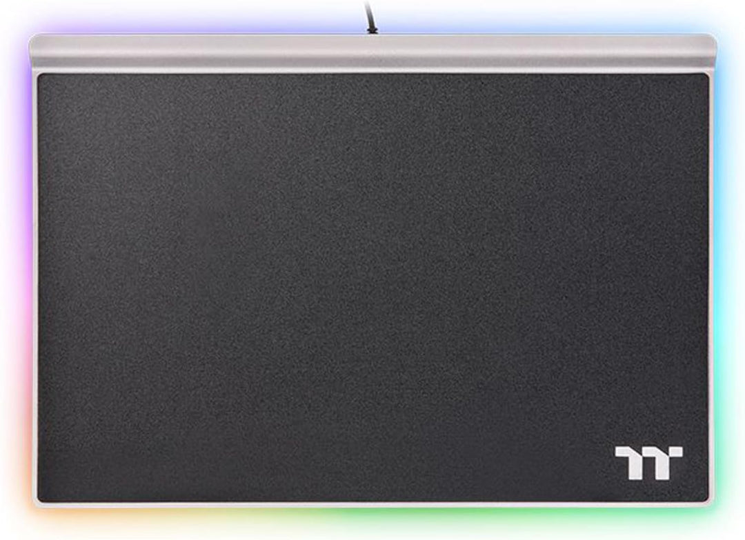 Thermaltake Argent MP1 RGB Gaming Mousepad 359 mm x 254 mm Aluminium-Grundplatte rutschfeste Gummiun