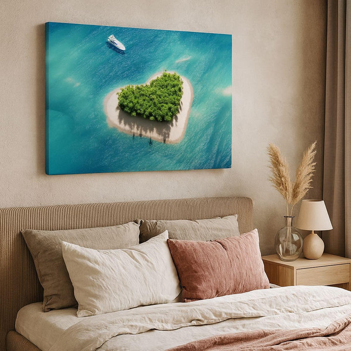 Bilder auf Leinwand 100x70cm Leinwandbild Sail Insel Meer Aussicht Natur Gross Wanddeko Bild Schlafz