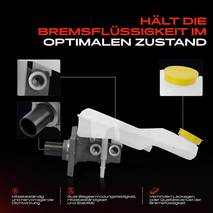 Frankberg Hauptbremszylinder Bremszylinder Kompatibel mit Galaxy WA6 1.6L-2.3L 2006-2015 Mondeo IV B