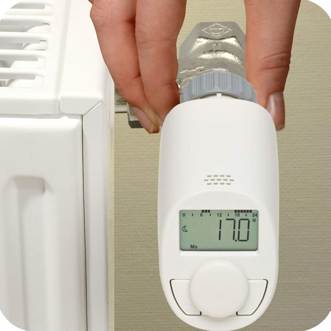 eqiva Elektronik-Heizkörperthermostat Model N, 2er-Set, Weiss 2er-Set ohne Bluetooth, 2er-Set ohne B