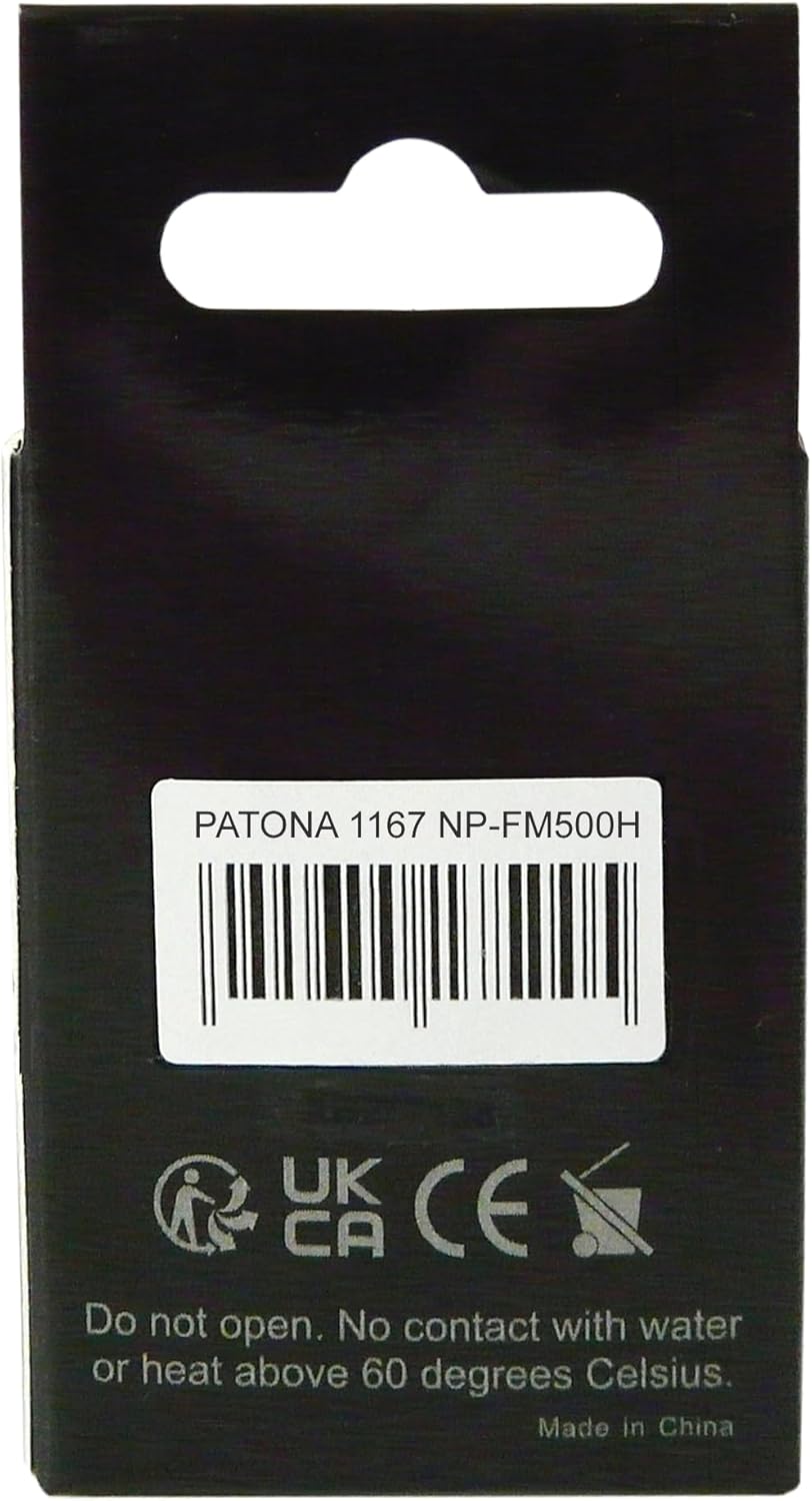 PATONA 2X Premium Akku NP-FM500H Kompatibel mit Sony Alpha DSLR-A500 DSLR-A700 DSLR-A900 SLT-A77 A99