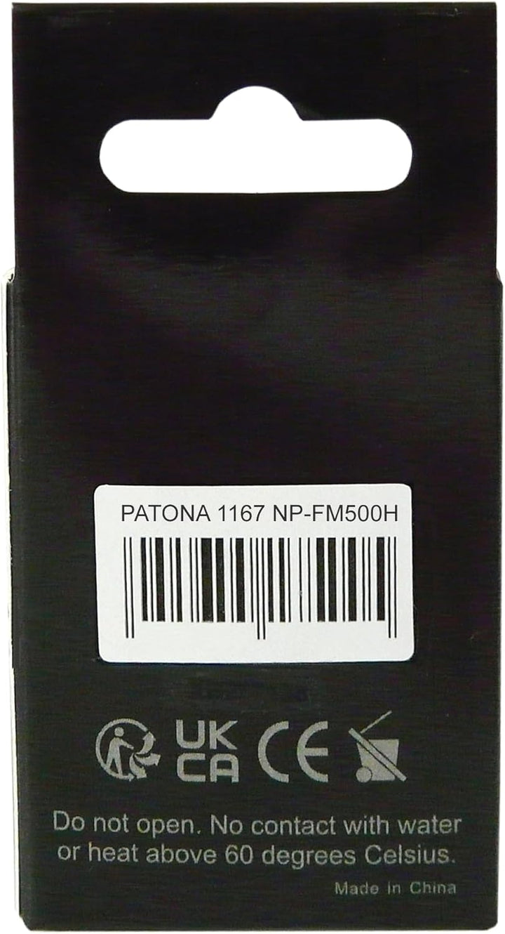 PATONA 2X Premium Akku NP-FM500H Kompatibel mit Sony Alpha DSLR-A500 DSLR-A700 DSLR-A900 SLT-A77 A99