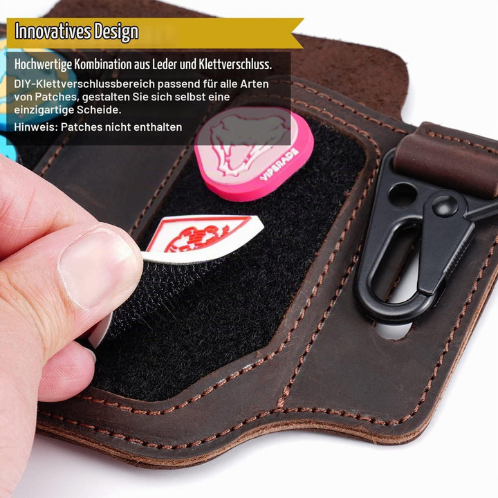 VIPERADE PL3 Multitool Scheide Lederscheide mit DIY Patch Bereich,EDC Taschen Organizer für Herren f