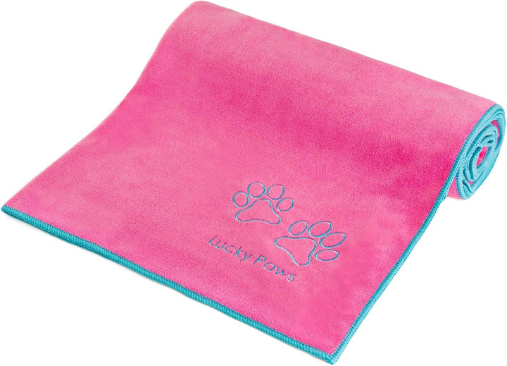 Lucky Paws® Hundehandtuch - 140x70cm XL Hundehandtuch extra saugfähig - schnell trocknend, luxuriös