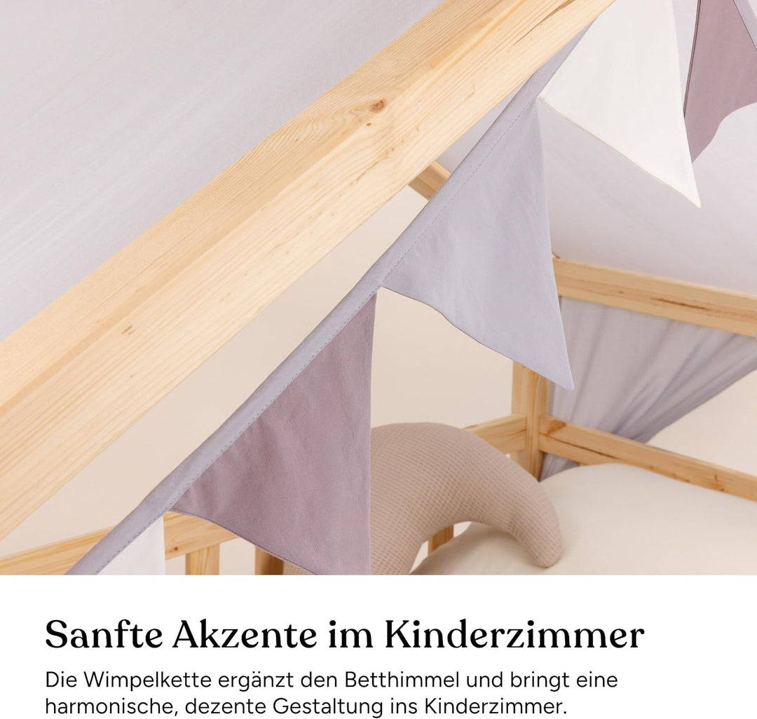 Ehrenkind® Betthimmel Set 120x200 cm für Panorama Hausbett Lille, Jade Jade H420 x B120 cm (1er Pack