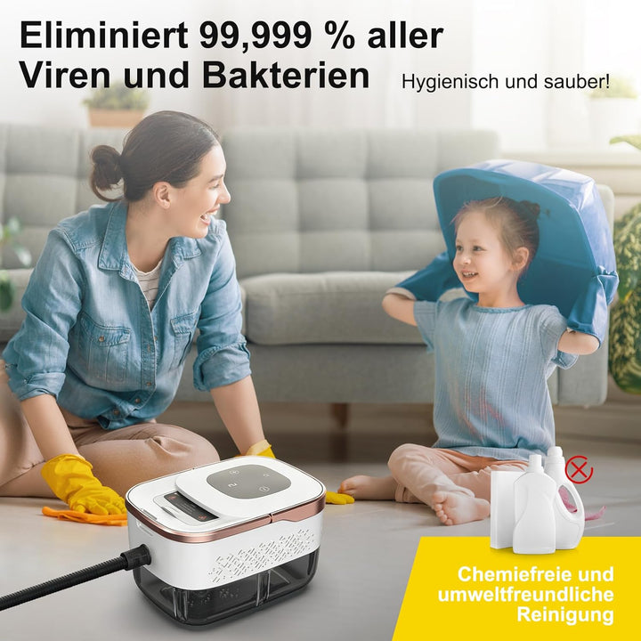 Dampfreiniger Für Alles | 1500W Dampfreiniger Handgerät | 1250ml Steam Cleaner | Handdampfreiniger M