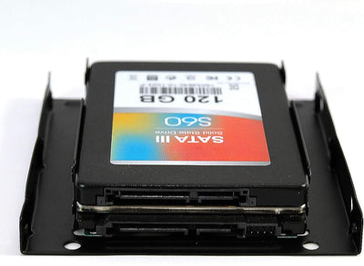 Rhombutech® Set 5X Einbaurahmen für 2X 2,5 Zoll HDD/SSD auf 3,5 Zoll - Metall - sehr stabil - optimi