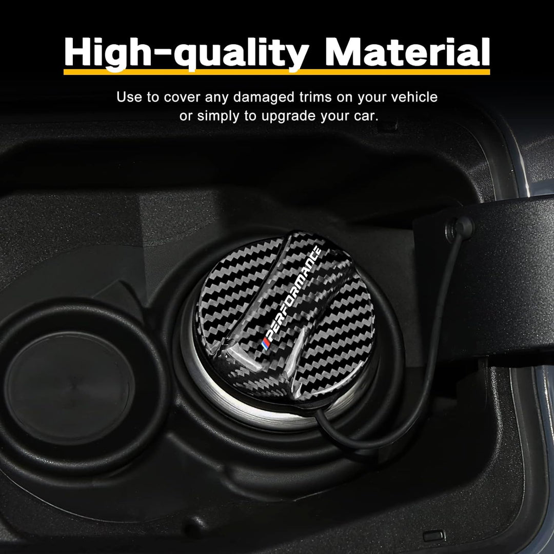 KUNGKIC Kohlefaser Universal Auto-Kraftstofftank-Öl-Gas-Deckel Aufkleber Innenbereich Dekoration Com