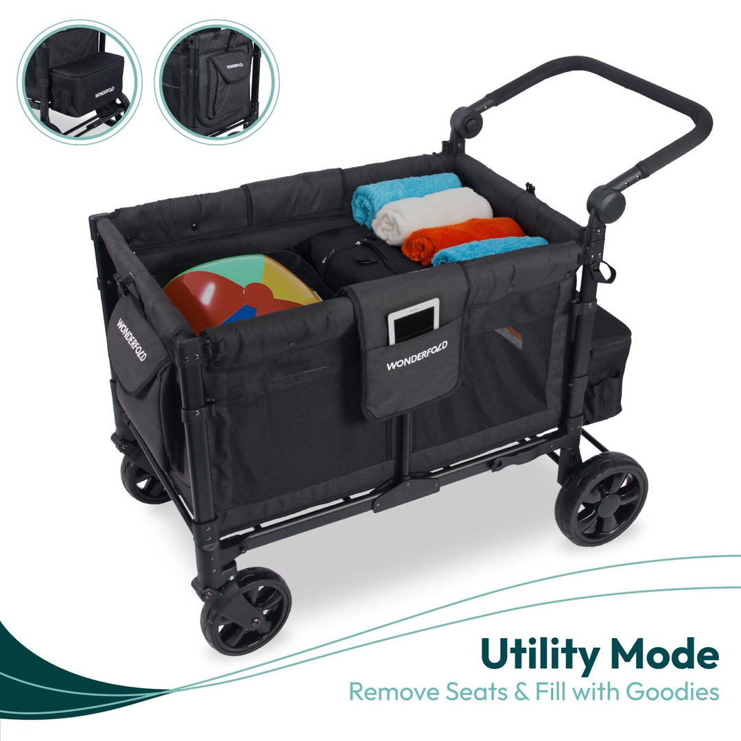 WonderFold W4 Elite Kinderwagen Wagon Volcanic Black