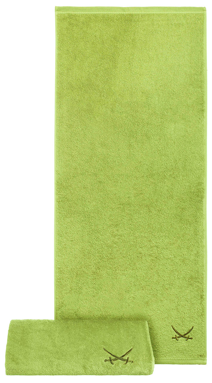 Sansibar Badetuch 2er Set 90x180 cm 100% Baumwolle mit gesticktem Säbel Logo Strandtuch Saunatuch Gr
