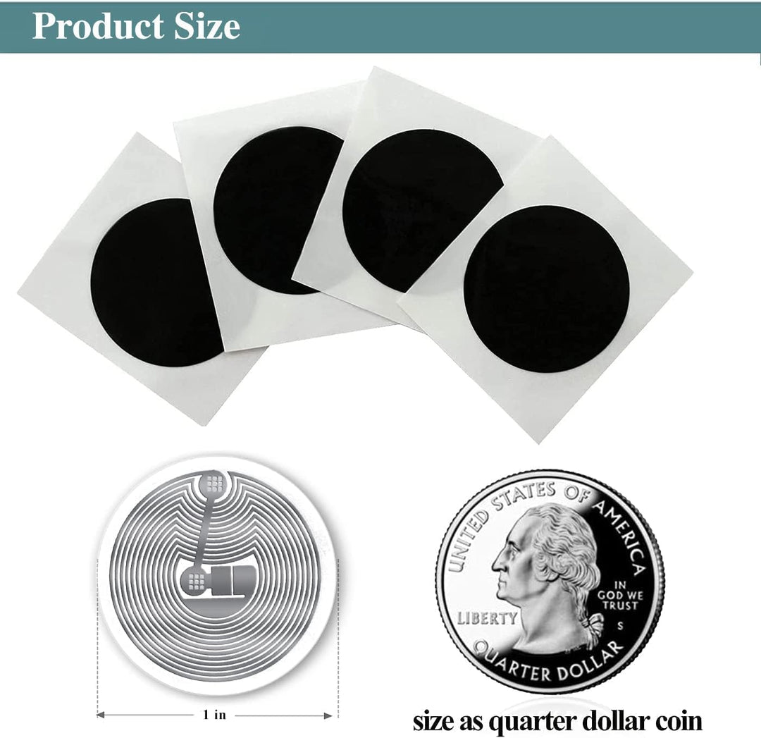 100 Stück NFC Tag Sticker Schwarz NFC Aufkleber Tags Ntag215 Tag NFC Chip 504 Bytes Kompatibel mit T
