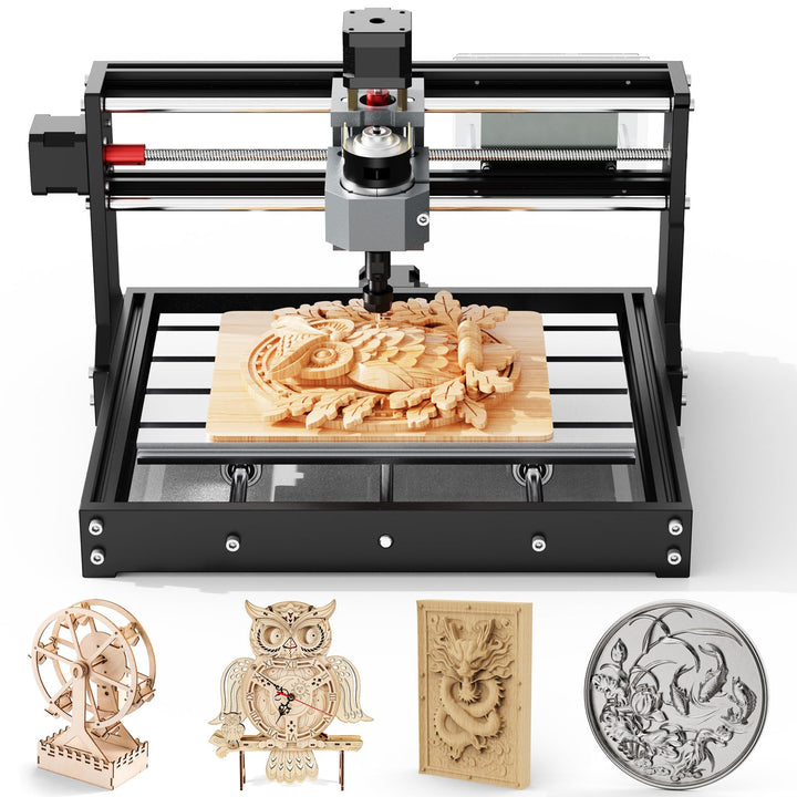 Twotrees CNC Fräsmaschine TTC3018, 3 Achsen CNC Fräse, GRBL Steuerung, CNC-Holzfräse für Holz, Kunst