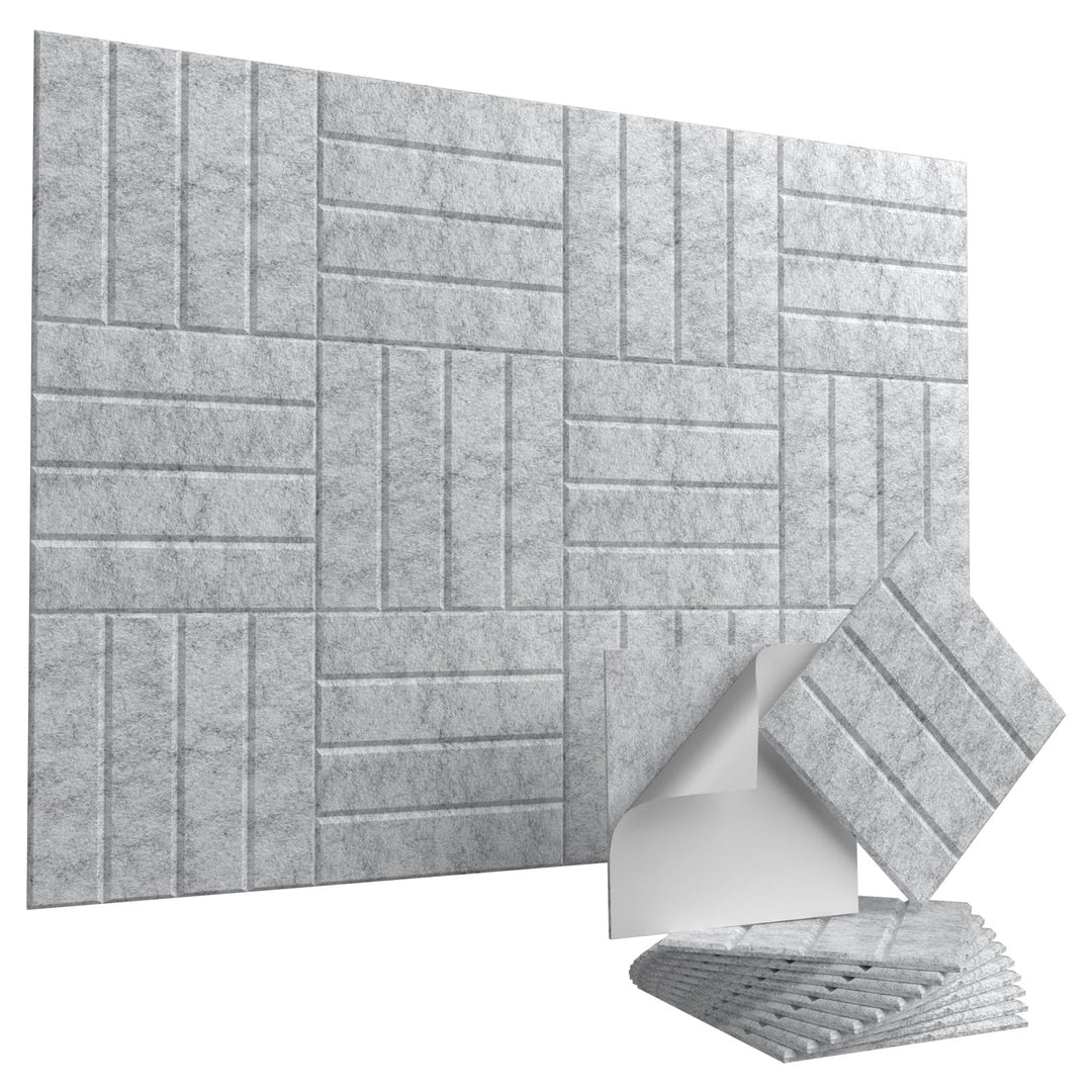 Vieshful 10 Stück Akustikpaneele Selbstklebend – 30x30x1cm Schallschutzplatten & Wandpaneele selbstk