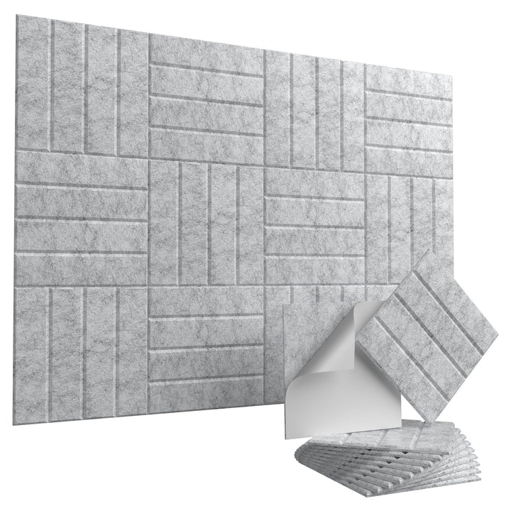 Vieshful 10 Stück Akustikpaneele Selbstklebend – 30x30x1cm Schallschutzplatten & Wandpaneele selbstk