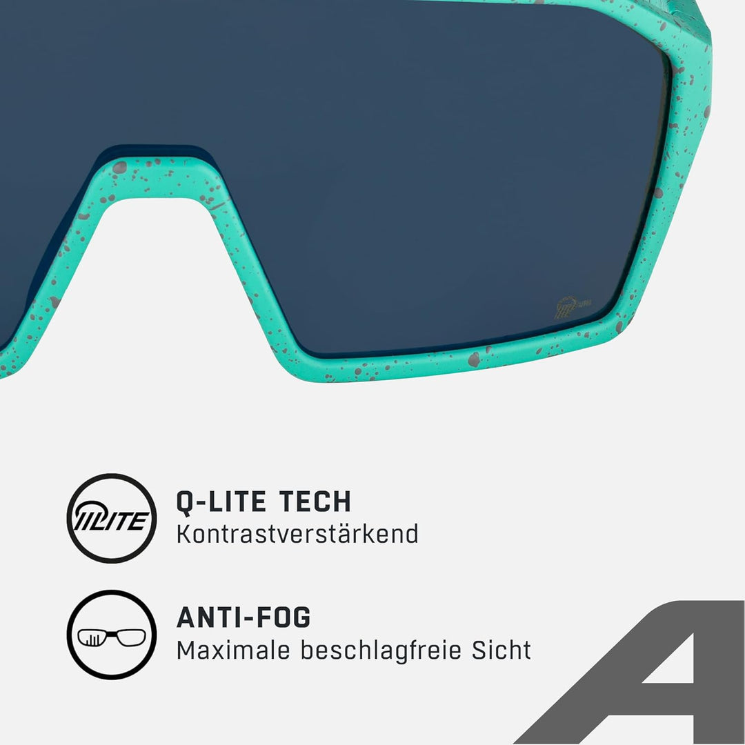 ALPINA RAM Q-LITE - Verspiegelte, Kontrastverstärkende & Beschlagfreie Sport- & Fahrradbrille Mit 10