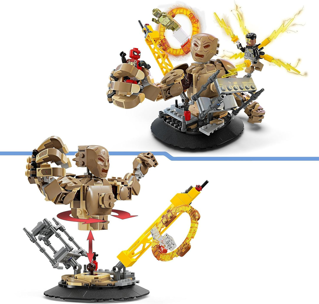 LEGO Marvel Spider-Man vs. Sandman: Showdown, Superhelden-Spielzeug mit Figuren inkl. Lizard und Ele