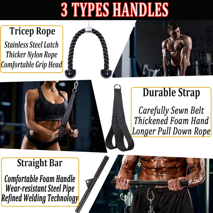 Taeku Seilzug-Fitness, Verbesserte Gewicht Seilzugsystem für LAT Pull Down Bizeps Curl Trizeps Armtr