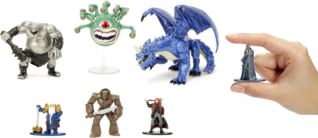 Jada Toys Dungeons and Dragons Figuren Set (Mega Pack mit 7 Sammelfiguren in 3 Grössen) - DND Figure