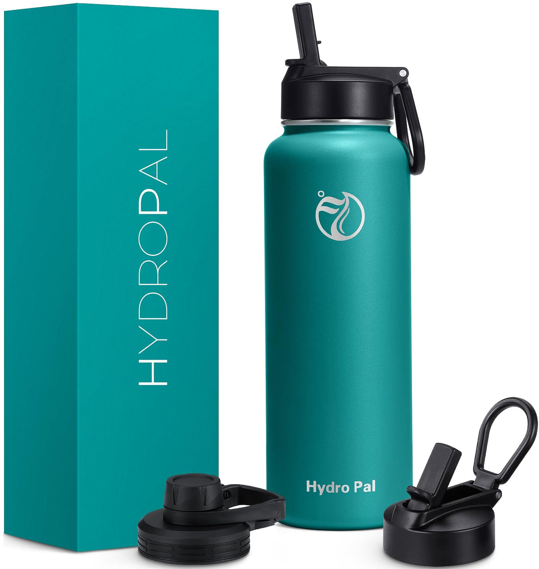 HydroPal Edelstahl Trinkflasche - 750ml, 1L, 1,2L, BPA-Frei, Kohlensäure geeignet, Isolierte Thermos