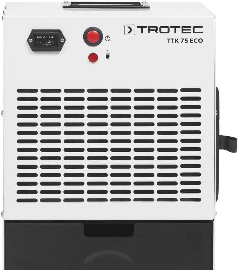 TROTEC TTK 75 ECO Luftentfeuchter Bautrockner Luftentfeuchter – 21 l/Tag | Raumgrösse bis 45 m²/110
