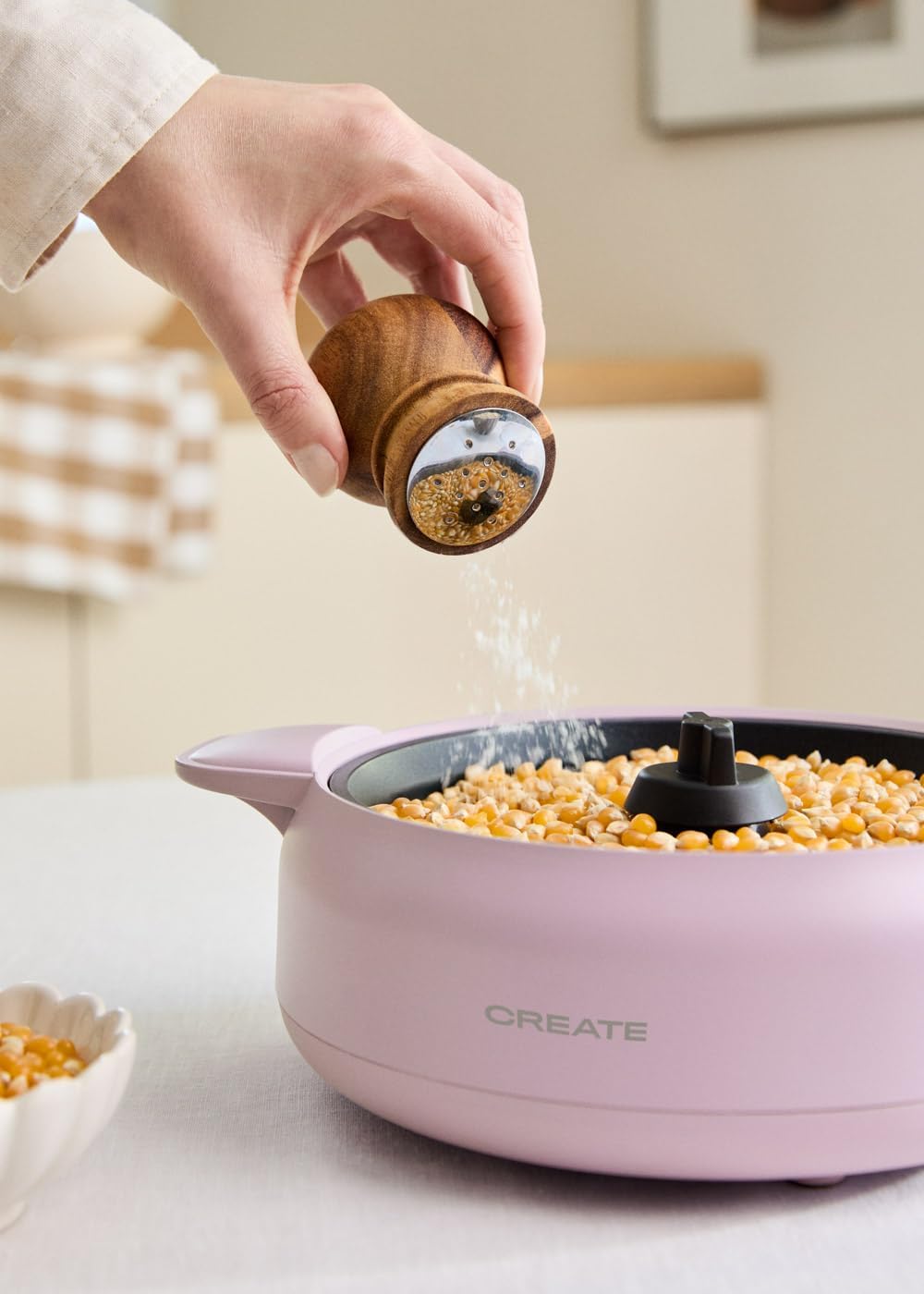 CREATE Popcorn Maker Studio Popcorn-Maschine mit Lavendel-Butterschmelzgerät, einfache Handhabung, b