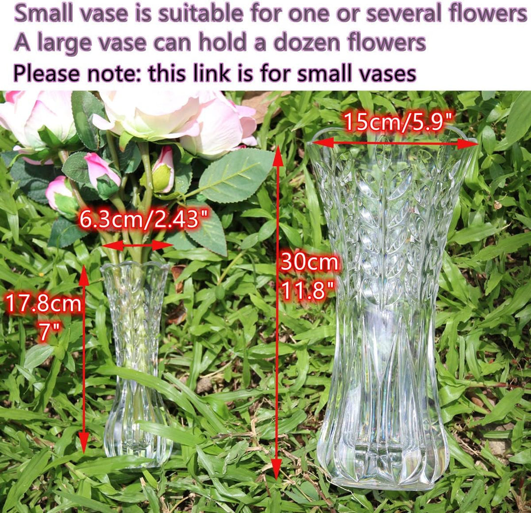 Unzerbrechliche Vase Glas Klein Mini Flower Vasen Deko Blumenvase Modern Schmal grosse Kleine Vasen