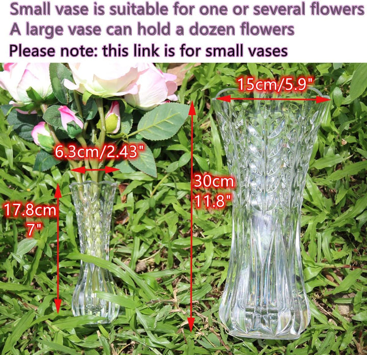 Unzerbrechliche Vase Glas Klein Mini Flower Vasen Deko Blumenvase Modern Schmal grosse Kleine Vasen