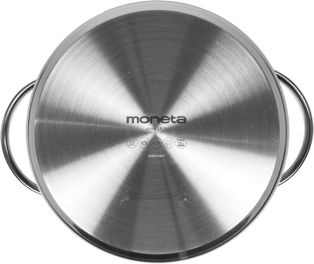 Moneta Allegro Kochtopf 22 cm aus Edelstahl für alle Herdarten 5,9 Liter