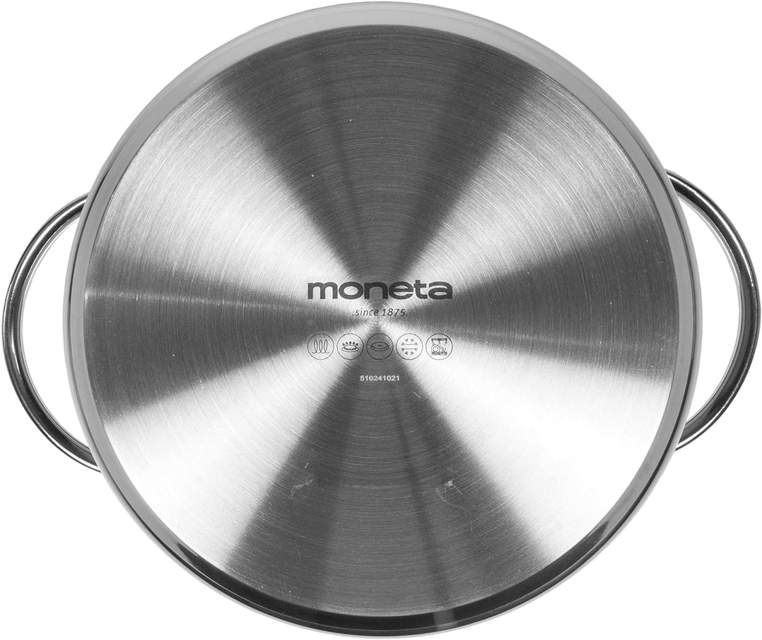 Moneta Allegro Kochtopf 22 cm aus Edelstahl für alle Herdarten 5,9 Liter