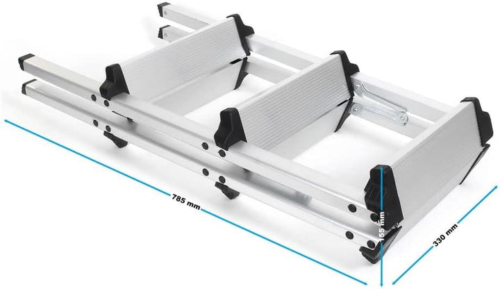 Treppe Leiter aus Aluminium, faltbar, doppelseitig, 3 Stufen