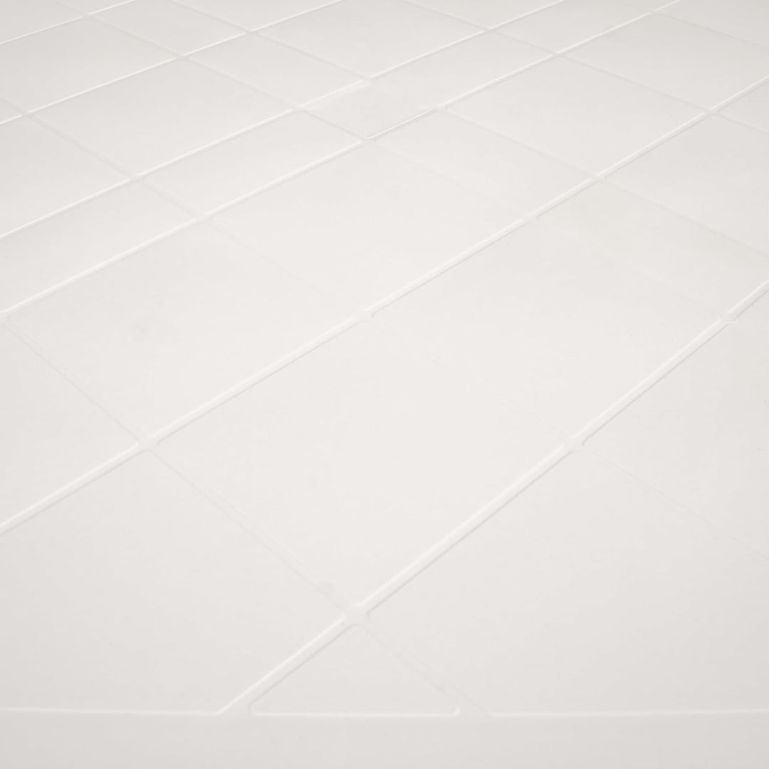 Spetebo Kunststoff Gartentisch quadratisch 70 cm - weiss - Campingtisch im klassischen Design - Balk