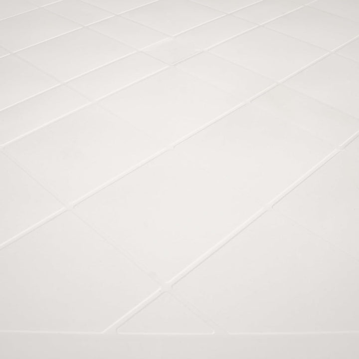Spetebo Kunststoff Gartentisch quadratisch 70 cm - weiss - Campingtisch im klassischen Design - Balk