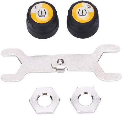 KSTE TPMS Reifendrucksensor, Motorrad TPMS BT Reifendruck-Temperaturüberwachungssystem for iOS/Andro