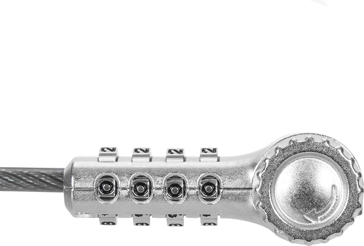 Targus ASP96RGL DEFCON Ultimate Universal rückstellbares Kombinationskabelschloss mit anpassbarem Sc