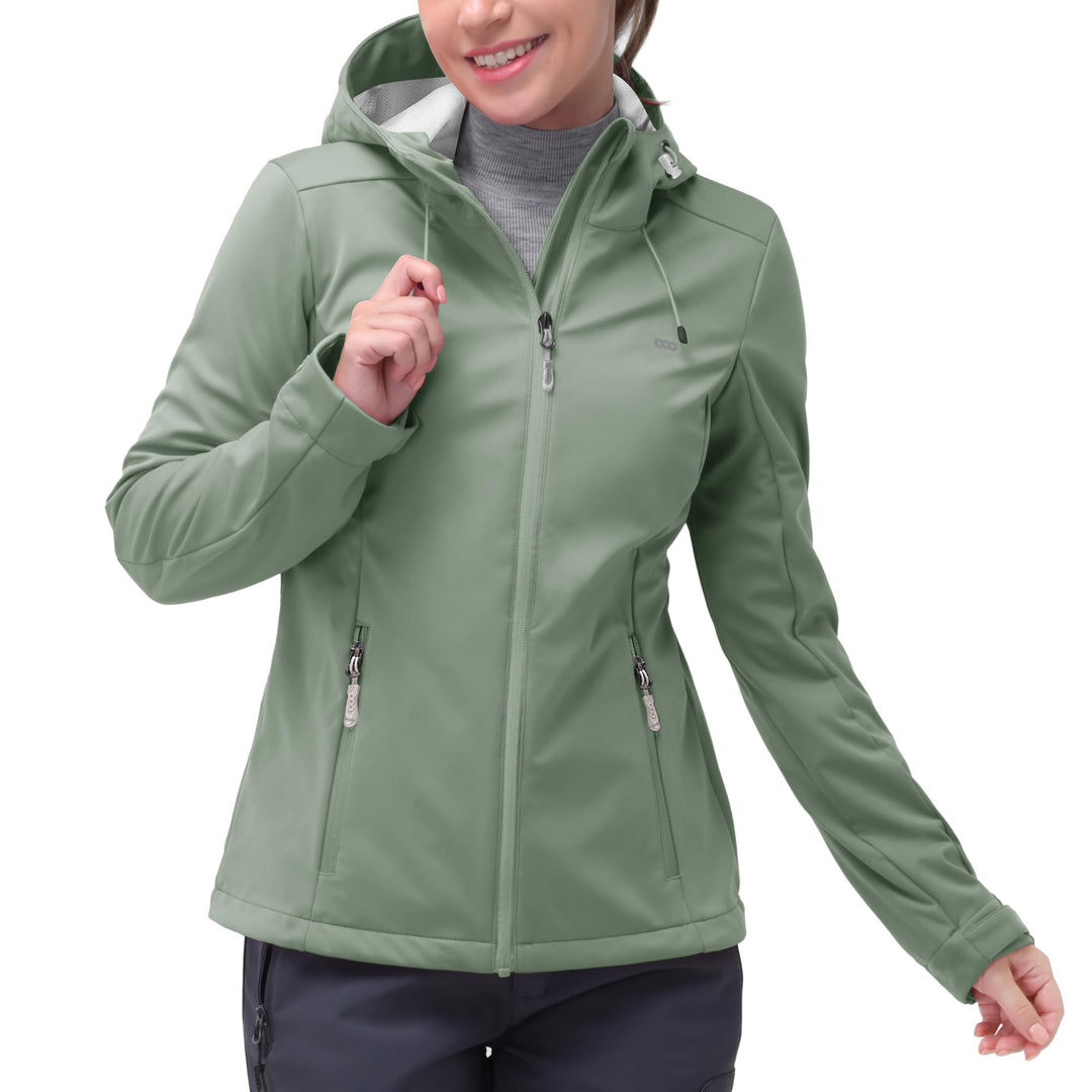 33,000ft Damen Softshelljacke Wasserdichte Winddichte Funktionsjacke Atmungsaktive Übergangsjacke Le