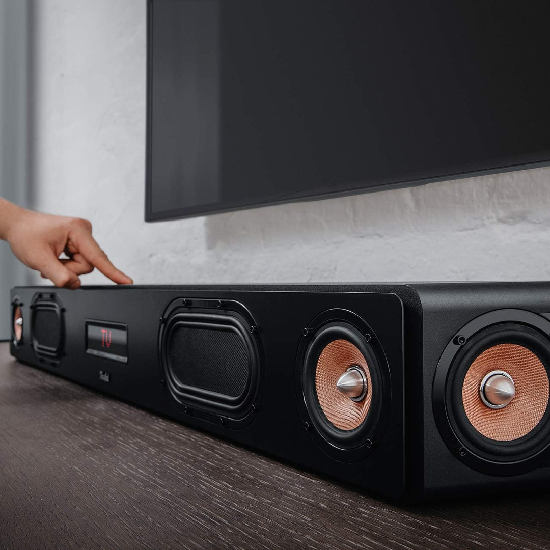 Teufel CINEBAR Ultima - Leistungsstarke Soundbar 380 Watt, Eingebauter XXL-Subwoofer, Dynamore Ultra