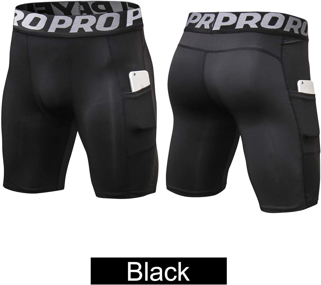 YUSHOW 3er Pack Kompressionsshorts Herren Kompressionshose Sporthose Kurz Schnell Trocknend Atmungsa