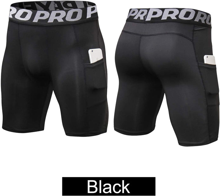 YUSHOW 3er Pack Kompressionsshorts Herren Kompressionshose Sporthose Kurz Schnell Trocknend Atmungsa