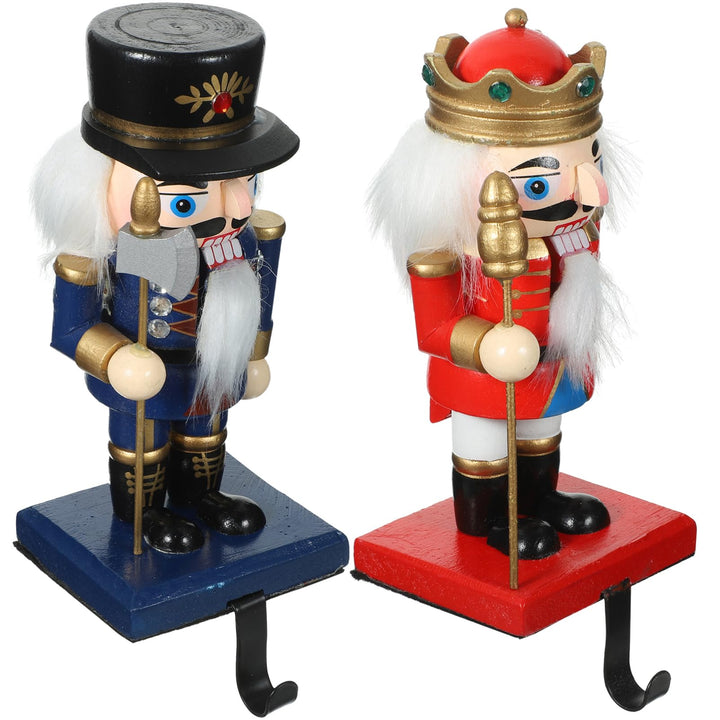 DEARMAMY Weihnachtsstrumpfhaken: 1 Satz Niedlicher Weihnachts-Nussknacker-Kleiderbügel Nussknacker-P