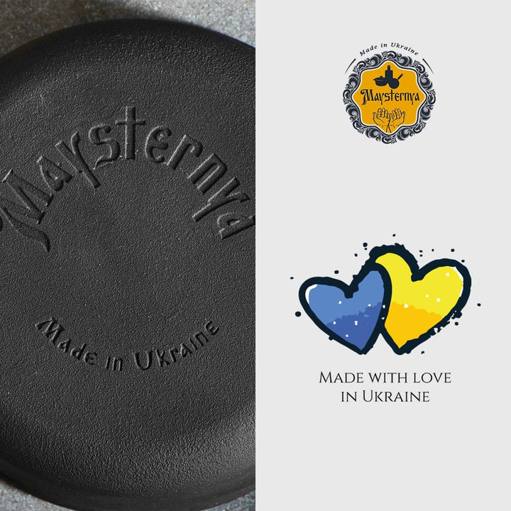 Maysternya™ Gusseisen Dutch Oven - Outdoor cooking - BBQ Bratpfanne Gusseisen - Schwarz (6 Liter), 6