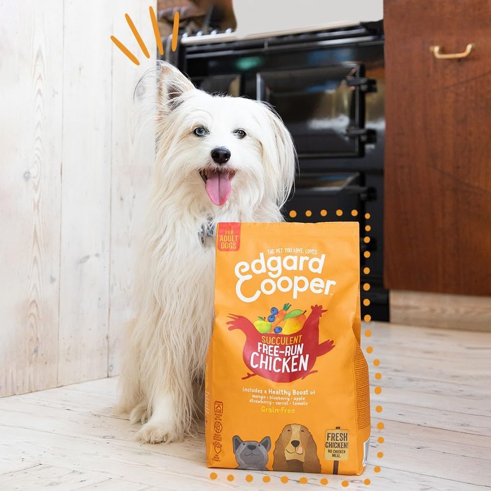 Edgard & Cooper Frisches Freilandhuhn-Trockenfutter für ausgewachsene Hunde, getreidefrei, voll mit