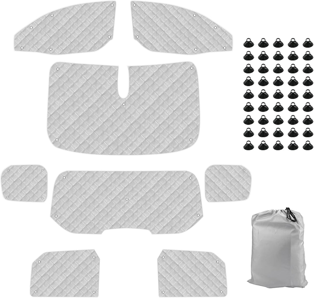 Thermomatte Fahrerhaus Innen für 2012-2022 Ford Tourneo Connect, 8PCS SWB Faltbare Isolierte Sonnens