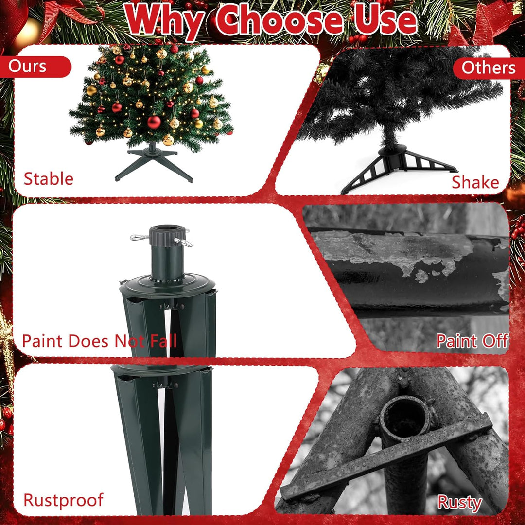 Weihnachtsbaumständer Faltbarer Christbaumständer 65cm Metall Weihnachtsbaum Ständer mit 3,2cm Bohru