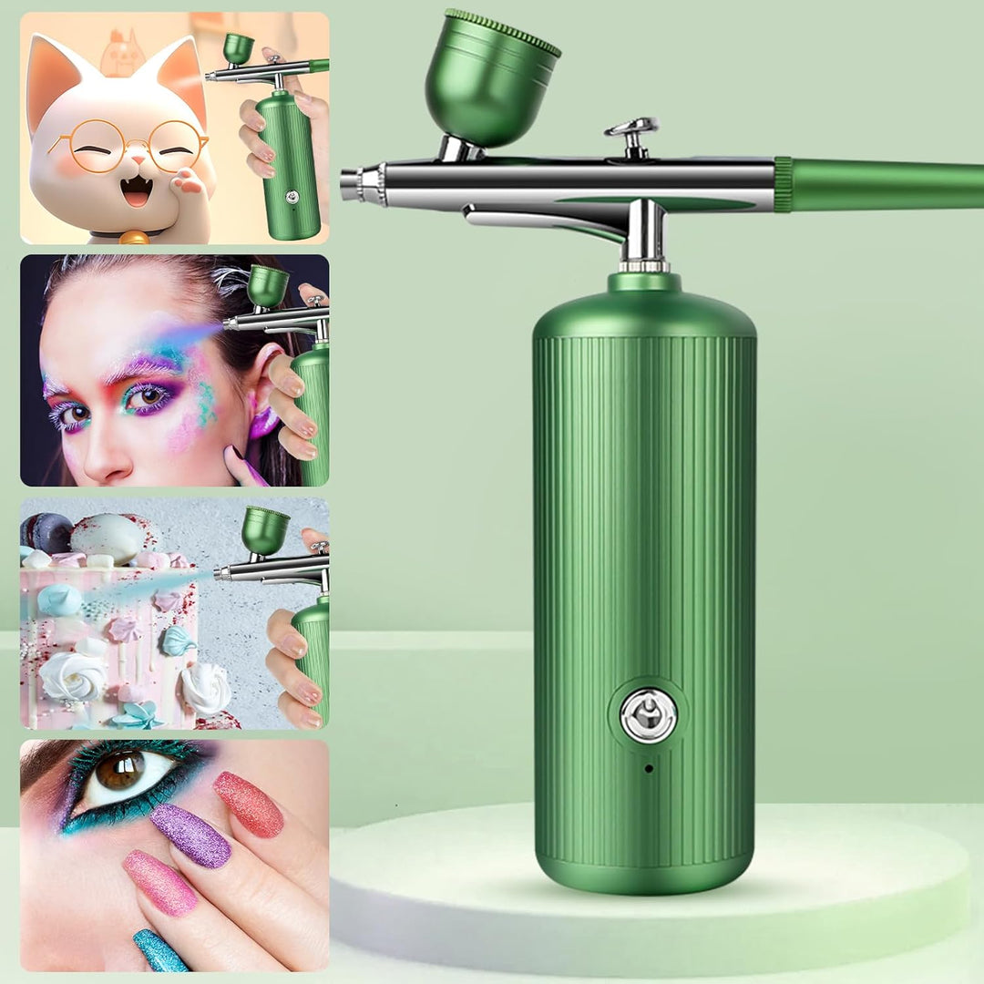 Airbrush-Kit mit Kompressor - Wiederaufladbares, Tragbares, Verstopfungsfreies Hochdruck-Airbrush-Se