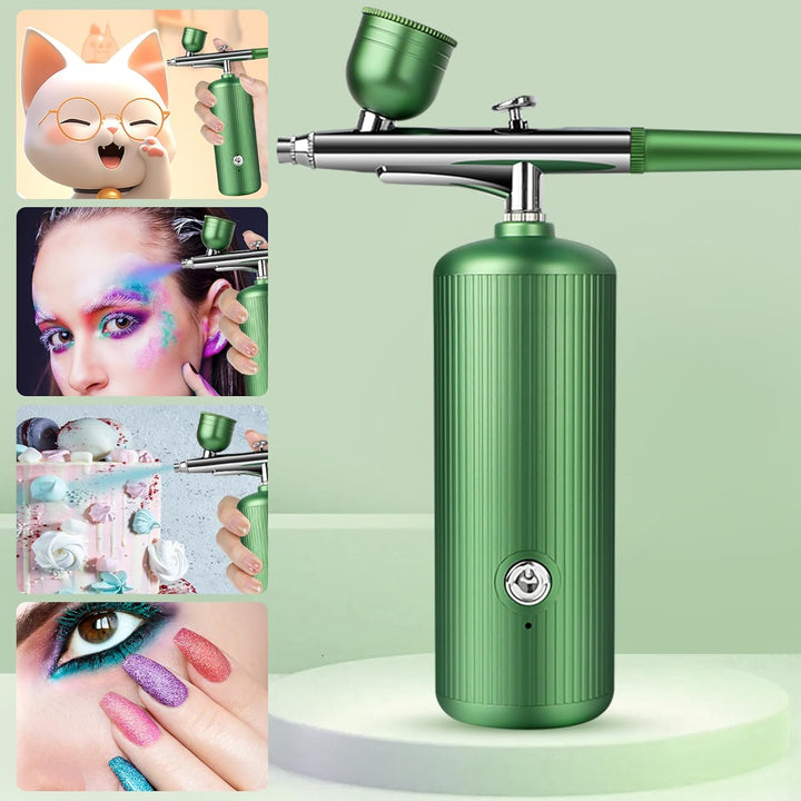 Airbrush-Kit mit Kompressor - Wiederaufladbares, Tragbares, Verstopfungsfreies Hochdruck-Airbrush-Se